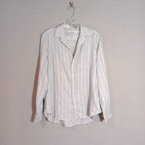 Frank & Eileen Italian Cashmere Touch Eileen Relaxed Button-Up Shirt Size M